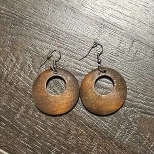 Wooden Brown boho Hoop Earrings